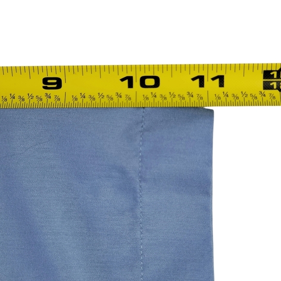 Haband Guayabera Shirt Men Size 3XL Blue Front Zip Short Sleeve 4 Front Pockets - Picture 10 of 11